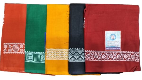 Gamcha Godad Baba Plain Patti - Mix Colour - Image 3