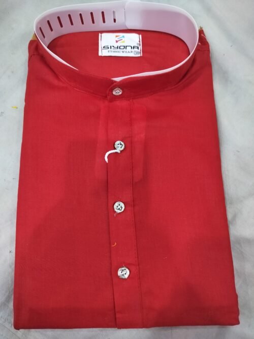Kurta Nidhi Kunj Kesar (Plain Cotton) - Image 2