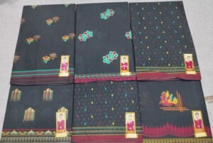 Cotton Saree Minu Black Jewel