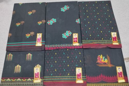 Cotton Saree Minu Black Jewel