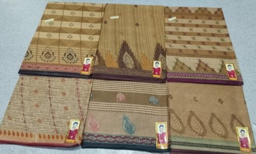 Cotton Saree Minu Sunheri Cotton Chiku