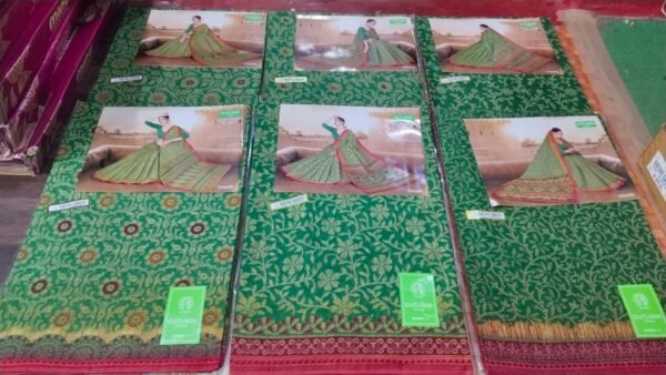 Cotton Saree Outlook Shubh Green BP