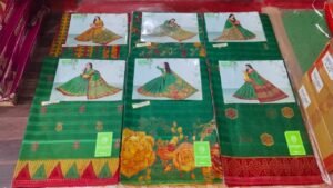 Cotton Saree Outlook Green Lady BP