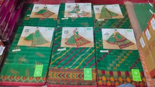 Cotton Saree Outlook Trendy Green BP
