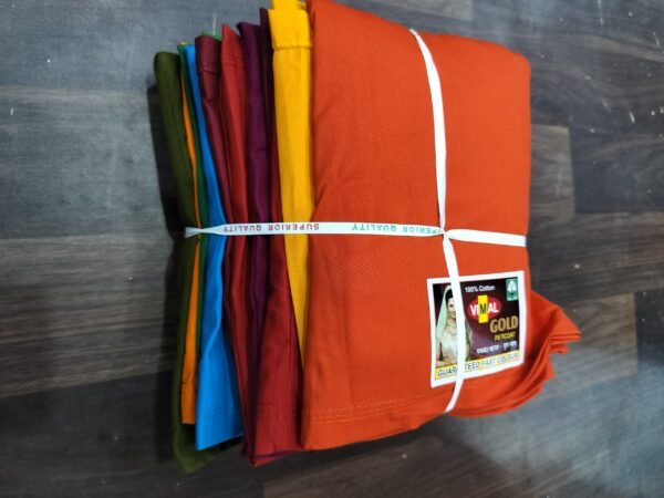 Poplin Piece Readymade Vimal Gold Saya - Image 2