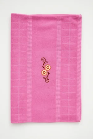 Body Towel Velvet Embroidery