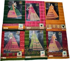 Cotton Saree Paresh Orange Rose