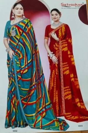 Synthetic Saree Satvachan GST