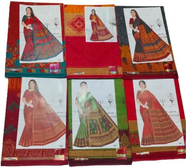 Cotton Saree Bhagwan BolBala