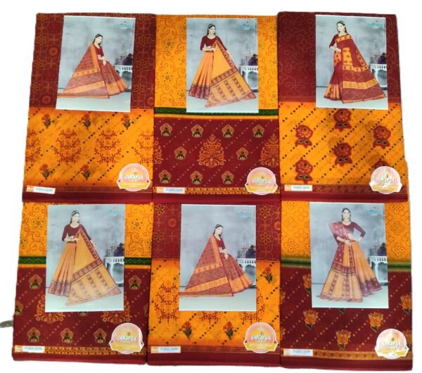 Cotton Saree Akira Flower Chunri