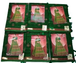 Cotton Saree Bansiwala Hariyali Siroski