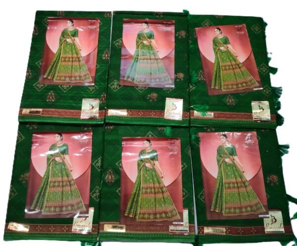 Cotton Saree Bansiwala Hariyali Siroski