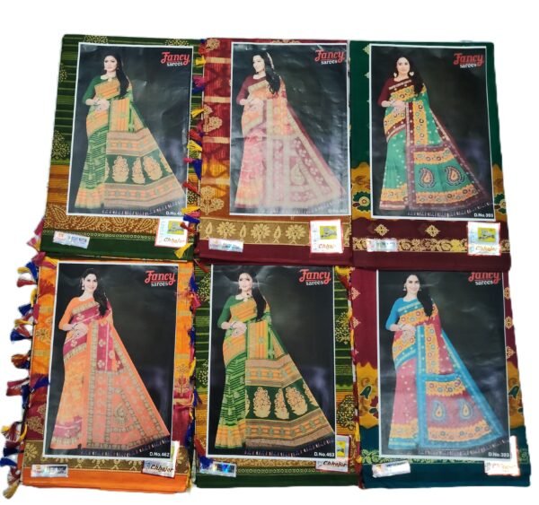 Cotton Saree Chhajer Biscuit Butta
