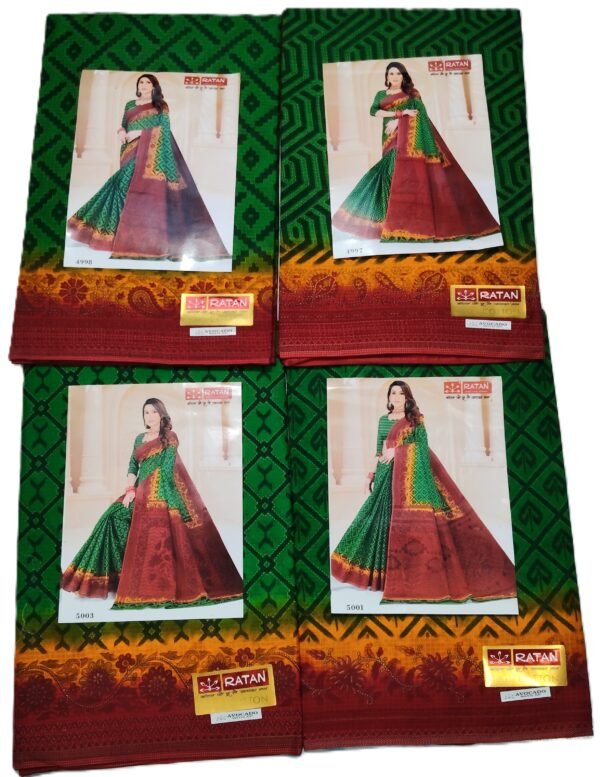 Cotton Saree Ratan Avocado