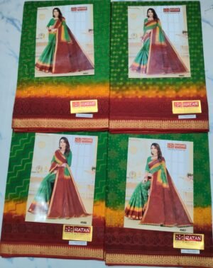 Cotton Saree Ratan Spinach Border