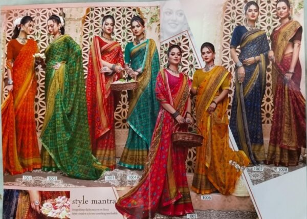 Synthetic Saree Satvachan Dwarka Dish