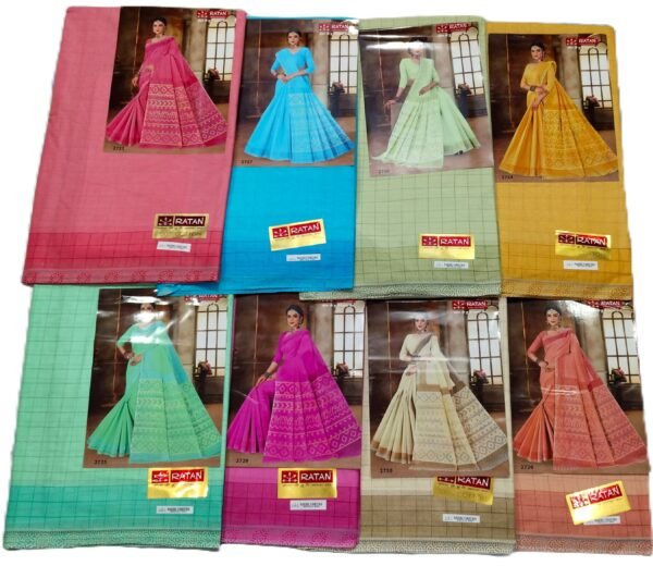 Cotton Saree Ratan Sadri Check