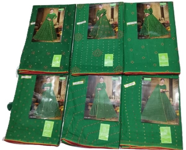Cotton Saree Outlook Sona Green