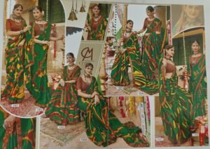Synthetic Saree Satvachan Hariyali