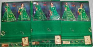 Cotton Saree Bansiwala Matka Cotton (Green)