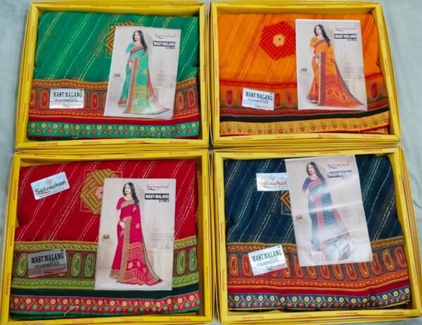 Synthetic Saree Satvachan Mast Malang - Image 2