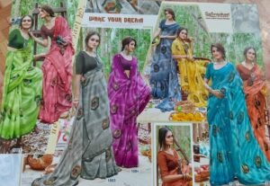 Synthetic Saree Satvachan Govind Bhawan