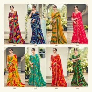 Synthetic Saree Nandini Banjo