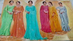 Synthetic Saree Satvachan Croma