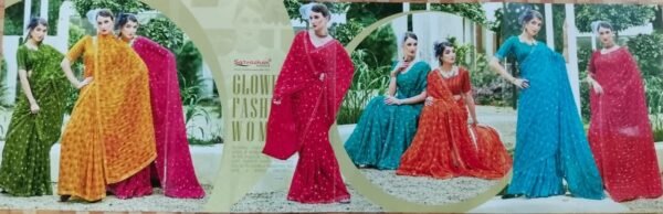 Synthetic Saree Satvachan Rupali