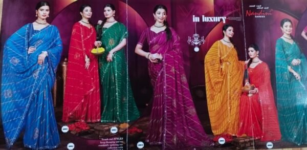 Synthetic Saree Nandini Asian Paint - Image 2
