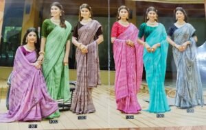Synthetic Saree Satvachan Gaj Gamini