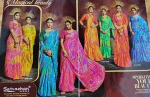 Synthetic Saree Satvachan Looking Great