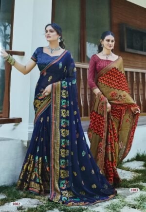 Synthetic Saree Nandini Ram Rajya