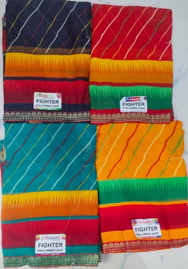 Synthetic Saree Anupam Fighter