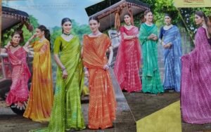 Synthetic Saree Satvachan Akhand Bharat