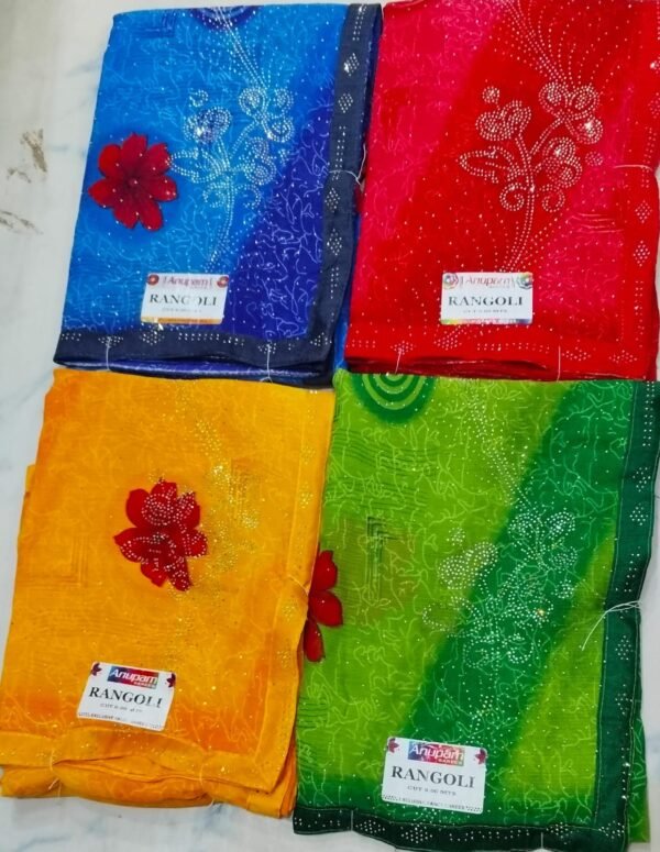 Synthetic Saree Anupam Rangoli - Image 2