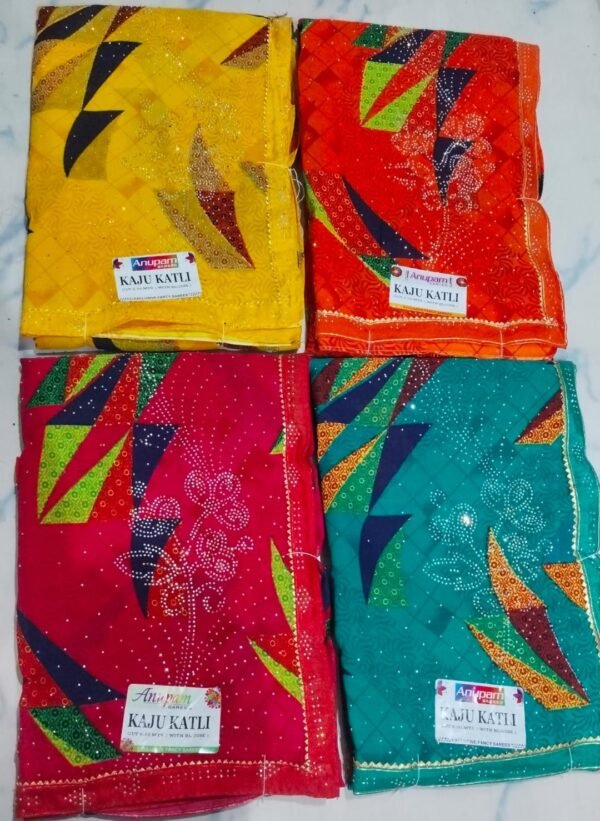 Synthetic Saree Anupam Kaju Katli - Image 2