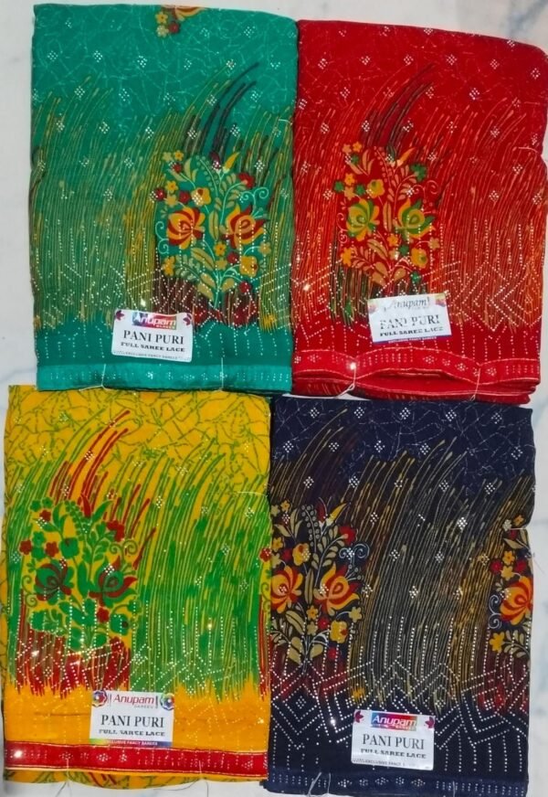 Synthetic Saree Anupam Pani Puri - Image 4