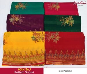 Synthetic Saree Nandini Wah Taj