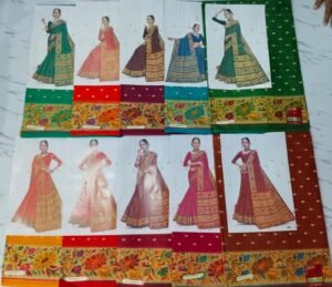 Cotton Saree Bhagwan Mashala Puri