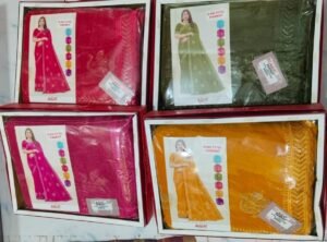 Synthetic Saree AnuShree Parrot