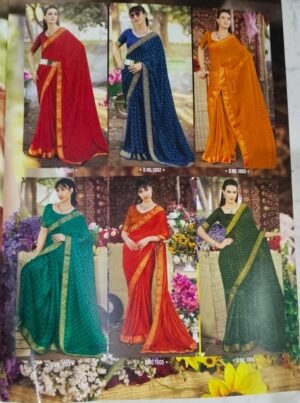 Synthetic Saree Satvachan Raj Tilak