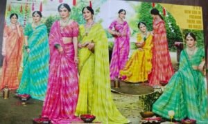 Synthetic Saree Satvachan Gayatri