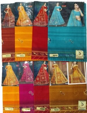 Cotton Saree Bansiwala Matka Cotton Mix Col