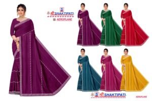 Synthetic Saree Sri Shaktipati Aeroplane