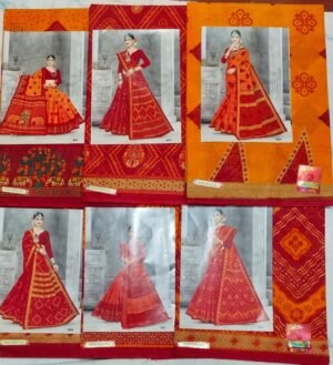 Cotton Saree Bhagwan Bandhani Special