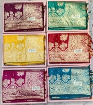 Synthetic Saree Jagdamba Captain Silk