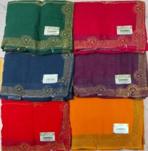 Synthetic Saree Laddu Gopal Madhubani