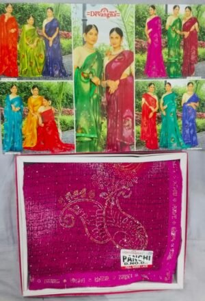 Synthetic Saree Devangana Panchi