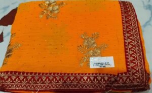 Synthetic Saree Jasleen Ginger